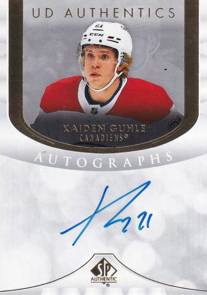 AUTO karta KAIDEN GUHLE 23-24 SP Authentic UD Authentics Autograph číslo UDA-KG